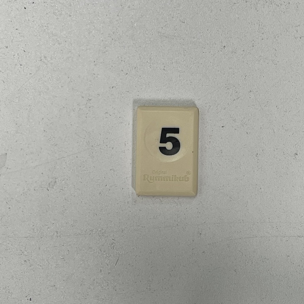 Rummikub Replacement Tiles Black‎ 5 Pressman 1997 Game Parts